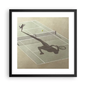 Poster in black frame - Overcoming Yourself - 40x40 cm