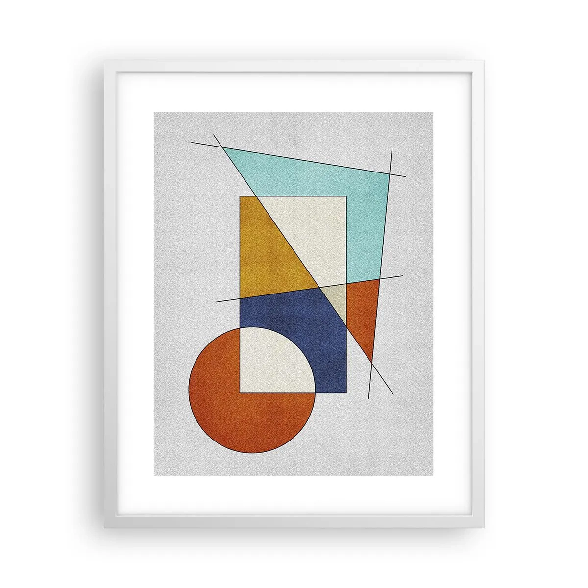 Poster in white frmae - Abstract: Modernist Fun - 40x50 cm