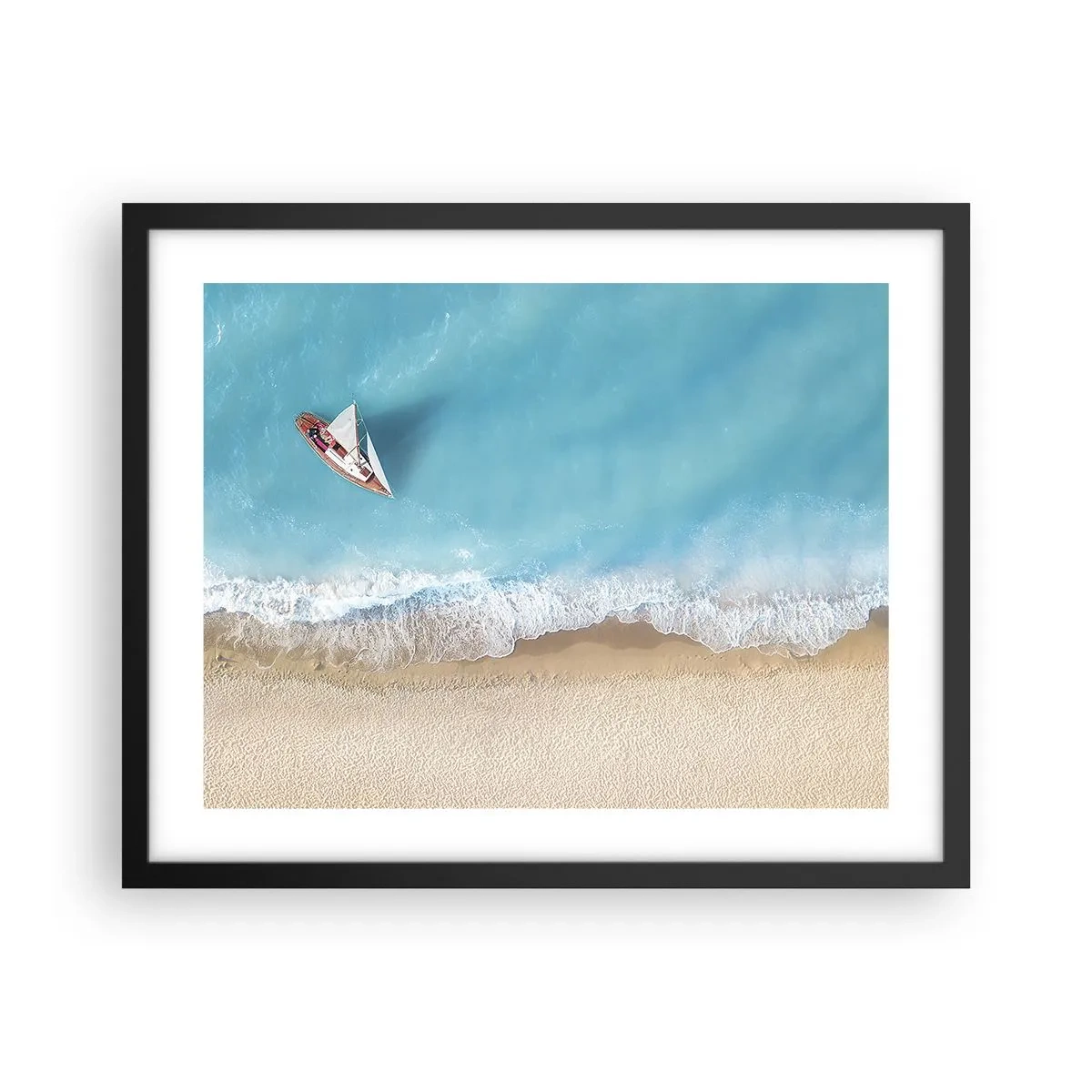Poster in black frame - On the Border of Blue and Gold - 50x40 cm
