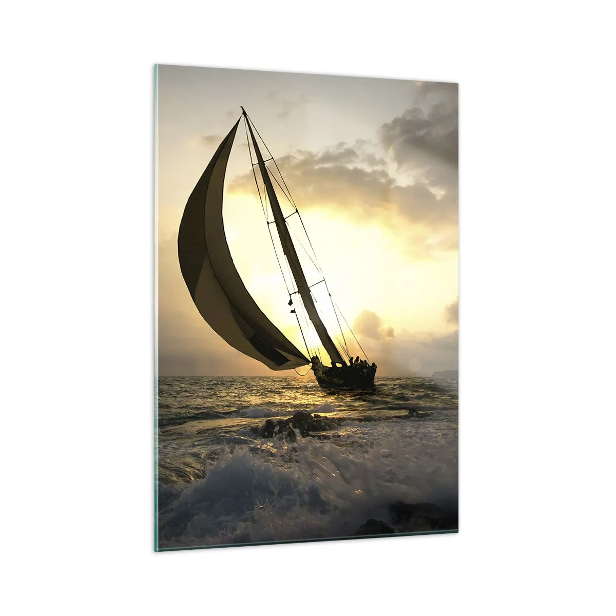 Glass picture - With and against the Wind - 50x70 cm