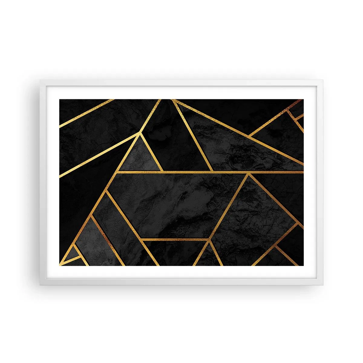 Poster in white frmae - Darkness and Brighness - 70x50 cm