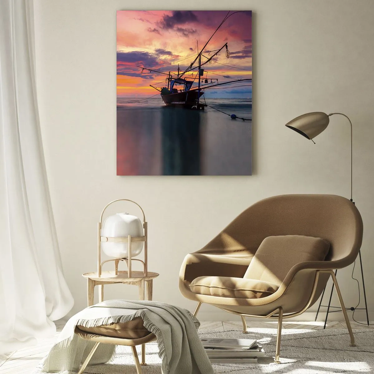 Glass picture - Exotic Evening - 50x70 cm