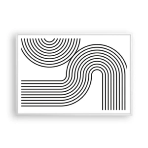Poster in white frmae - On the Curve - 100x70 cm