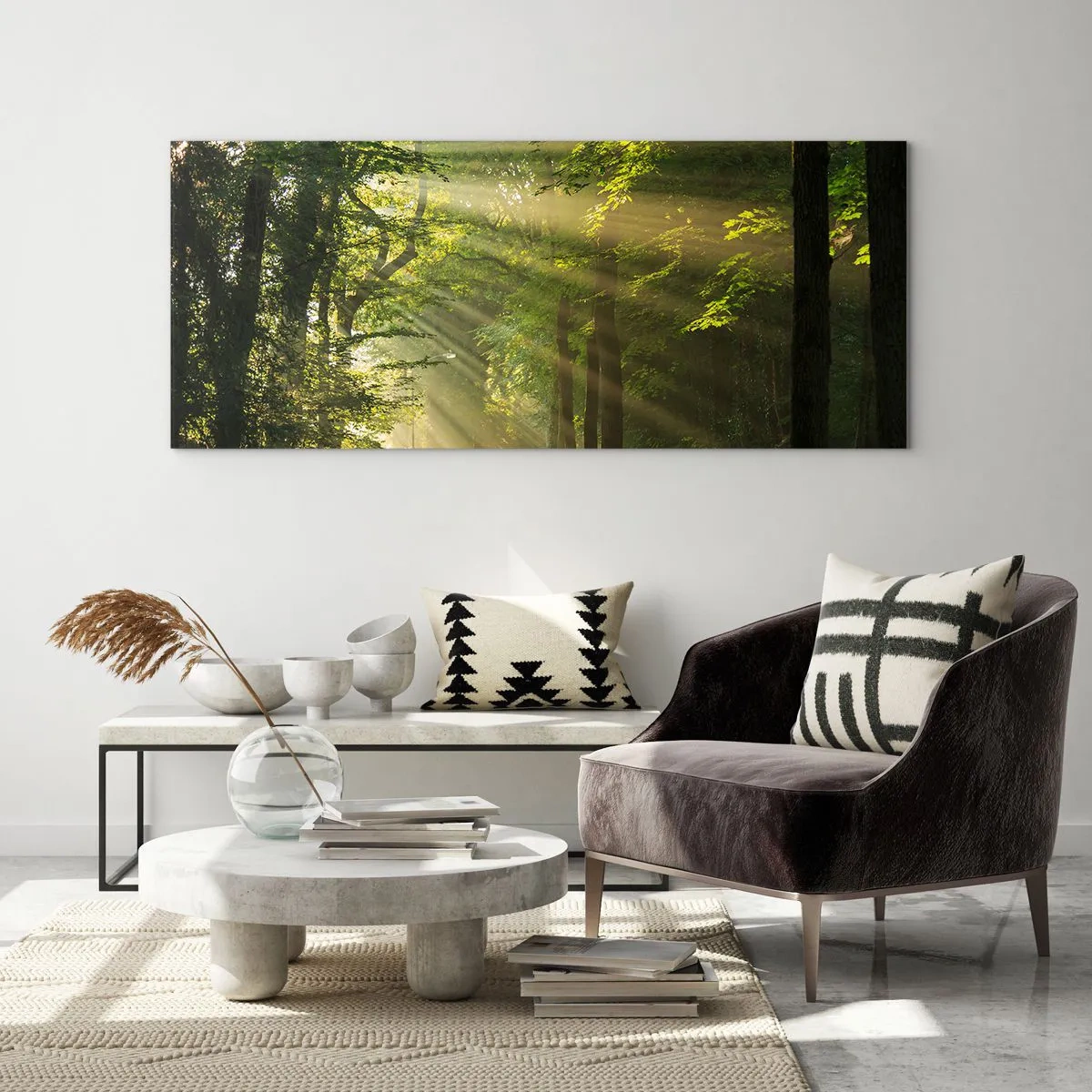Glass picture - Forest Moment - 140x50 cm