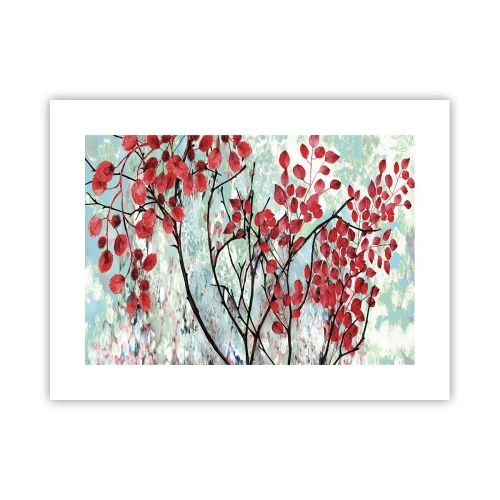 Poster - Tree in Scarlet - 40x30 cm