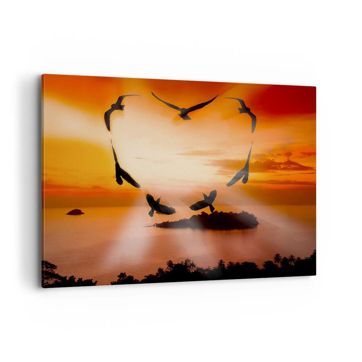 Canvas picture - Love the World Like Birds - 120x80 cm