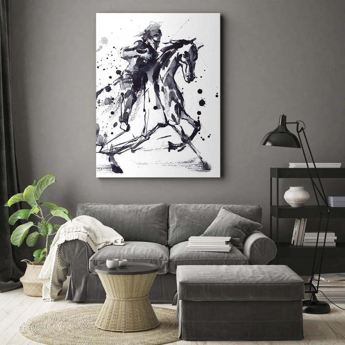 Canvas picture - Black Knight - 45x80 cm