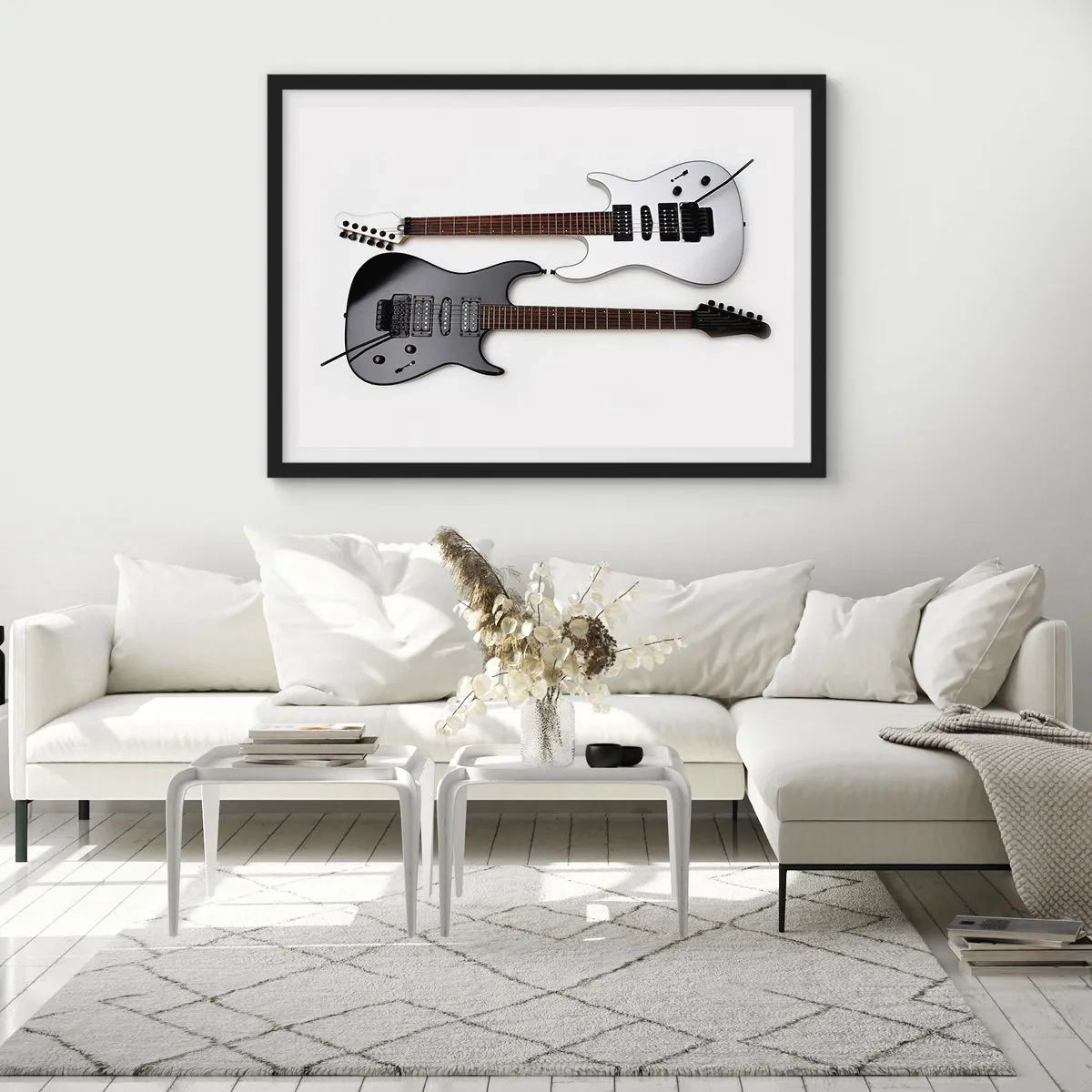 Poster in black frame - Harmony of Shapes - 100x70 cm