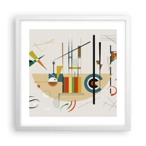 Poster in white frmae - And the World Laughs - 40x40 cm