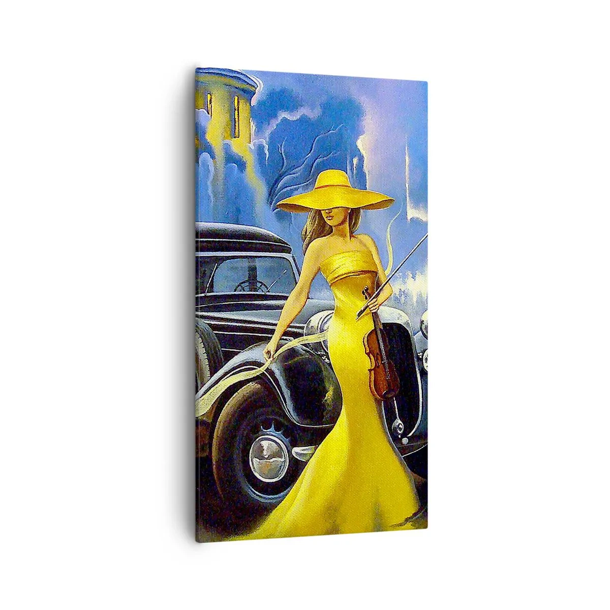 Canvas picture - Nocturne for Violin and Love - 55x100 cm