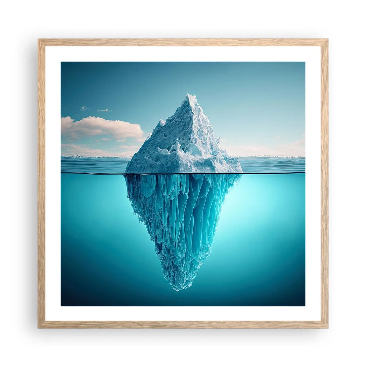 Poster in light oak frame - Ice Queen - 60x60 cm