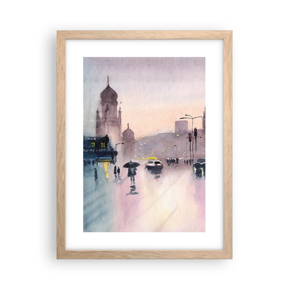 Poster in light oak frame - In a Rainy Fog - 30x40 cm