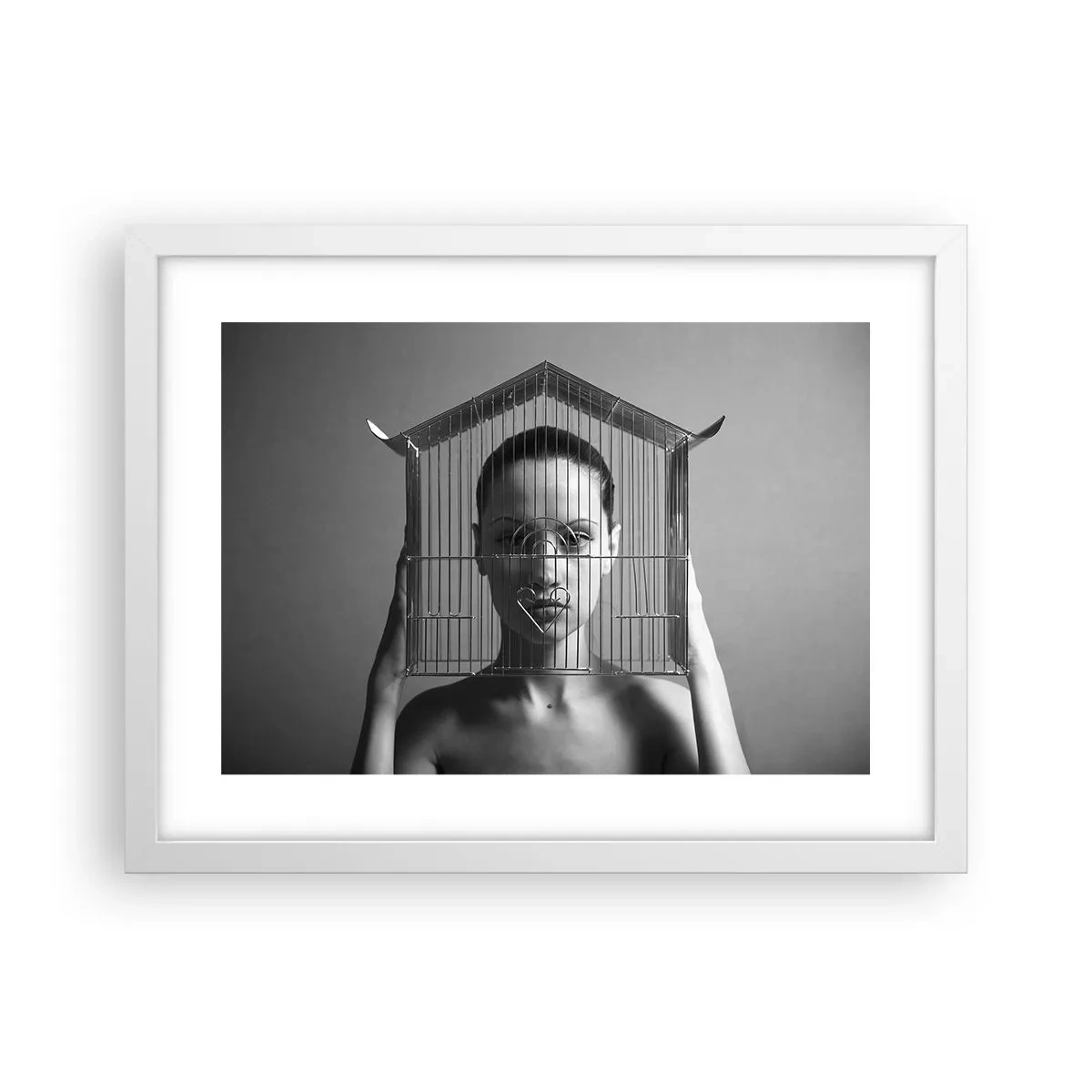 Poster in white frmae - A Bit Surrealistic Portrat - 40x30 cm