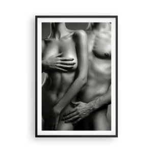 Poster in black frame - Adam and Eve - 61x91 cm
