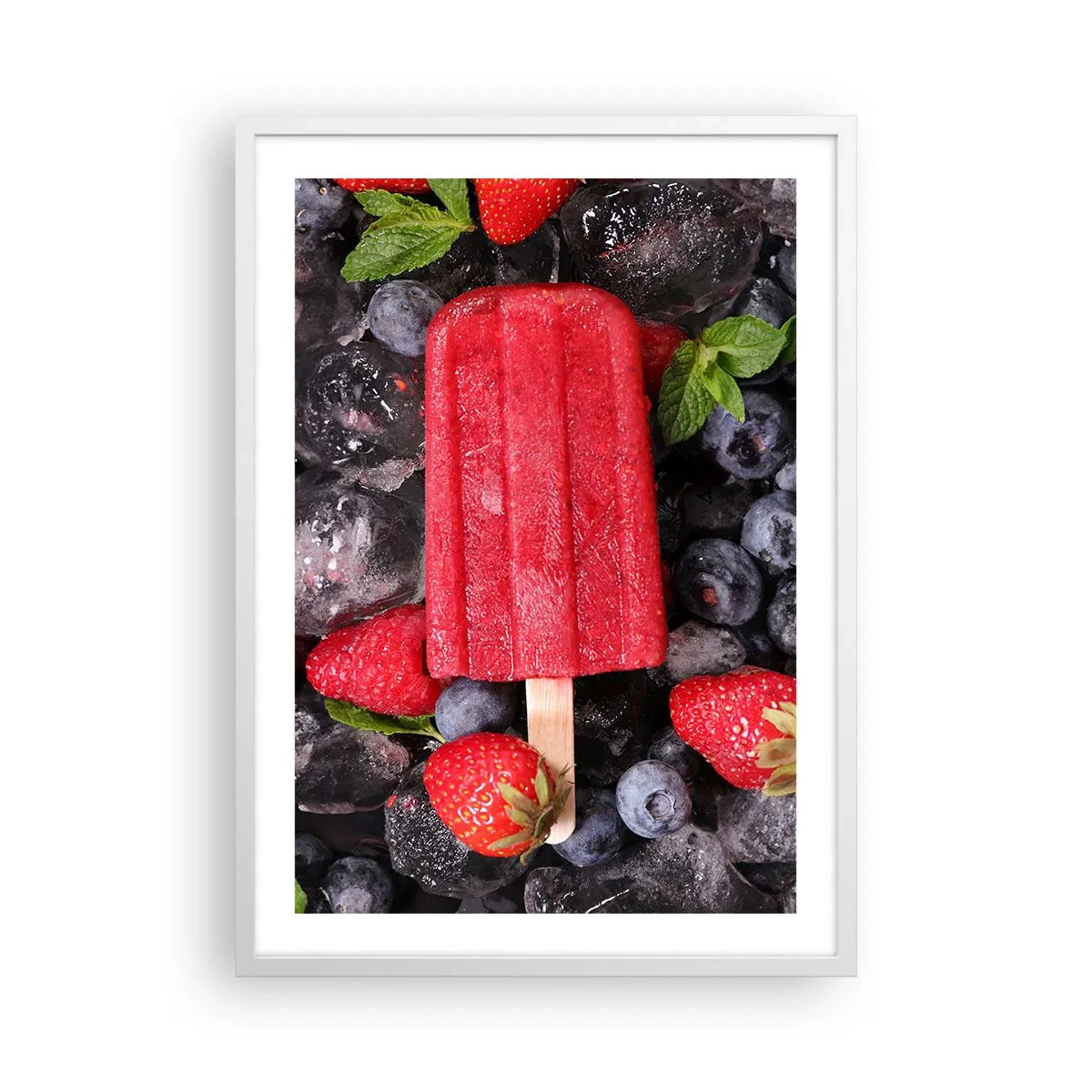 Poster in white frmae - Flavour of Hot Summer - 50x70 cm
