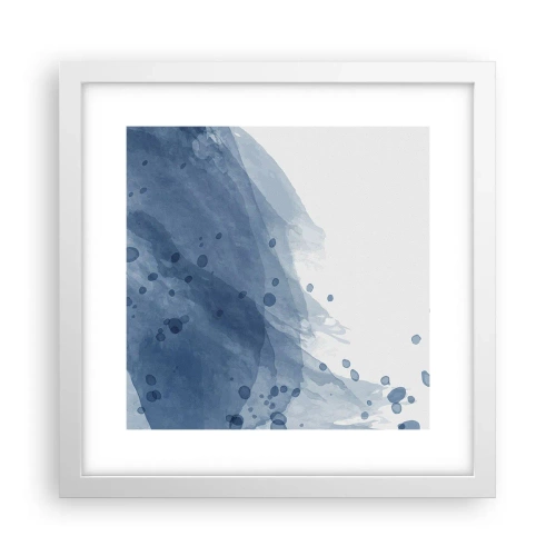 Poster in white frmae - Blue Tulle - 30x30 cm
