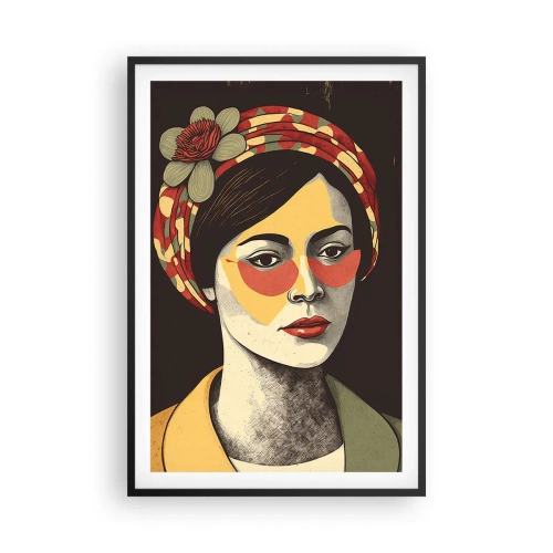 Poster in black frame - Coral Lady - 61x91 cm