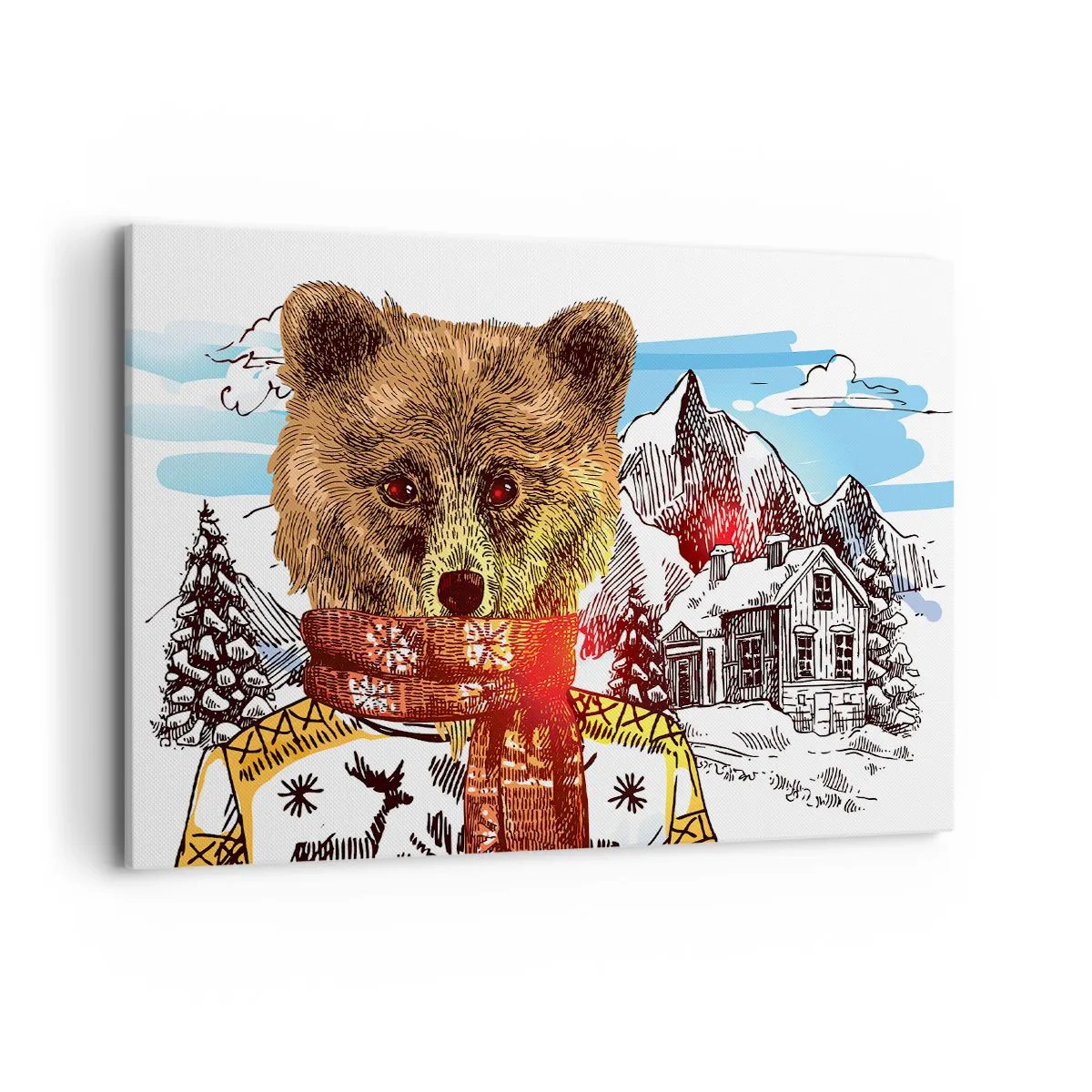Canvas picture - Little Bear's Hut - 100x70 cm
