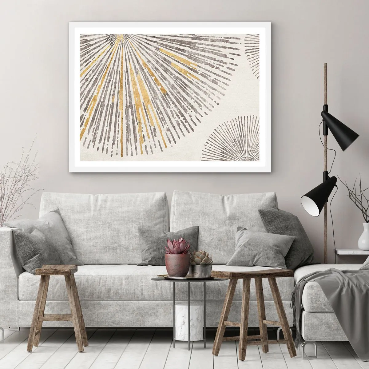 Poster in white frmae - Beauty of a Ray - 91x61 cm