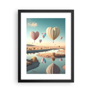 Poster in black frame - Love Lifts You up - 30x40 cm