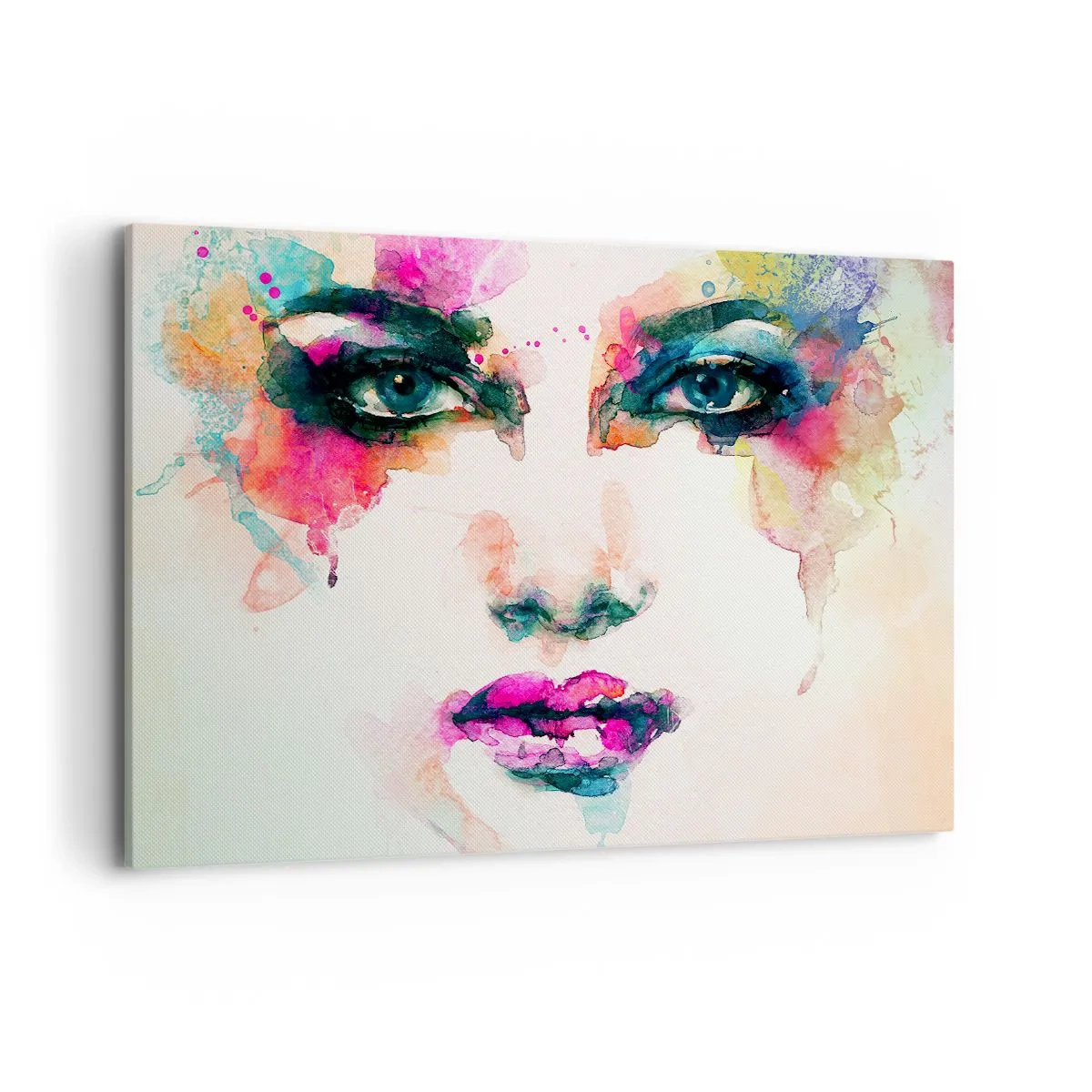 Canvas picture - Portrait Painted by a Rainbow - 100x70 cm