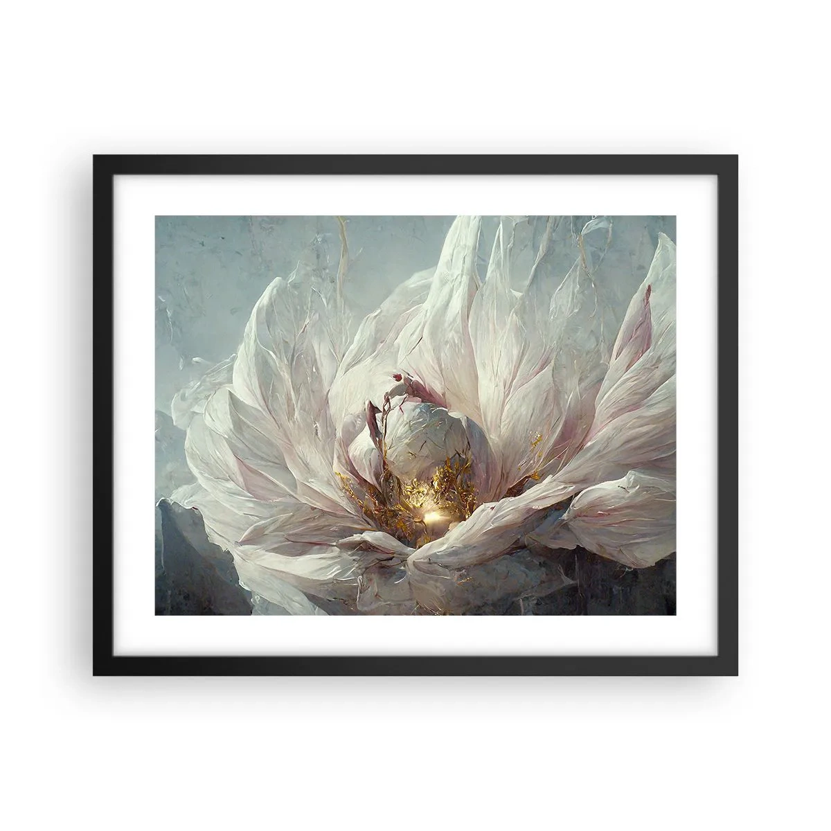 Poster in black frame - It Blooms Once Every Hunderd Years - 50x40 cm