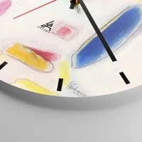 Clock face with lines