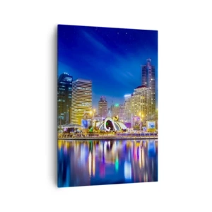 Canvas picture - Rainbow Night of a Metropolis - 70x100 cm