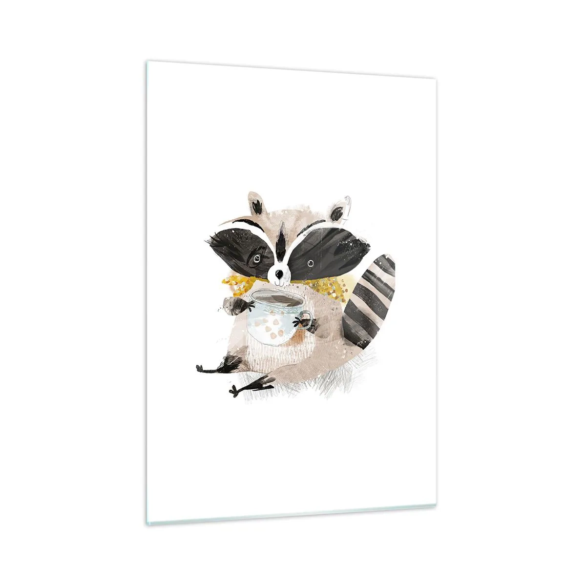 Glass picture - My Friend Raccoon - 50x70 cm