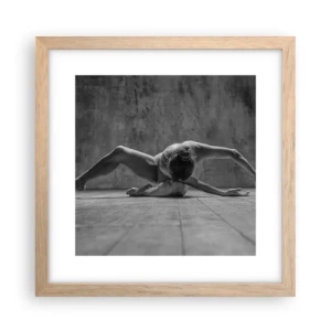 Poster in light oak frame - Found Symmetry - 30x30 cm