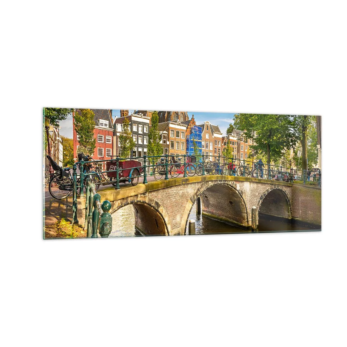Glass picture - Spring over the Canal - 100x40 cm
