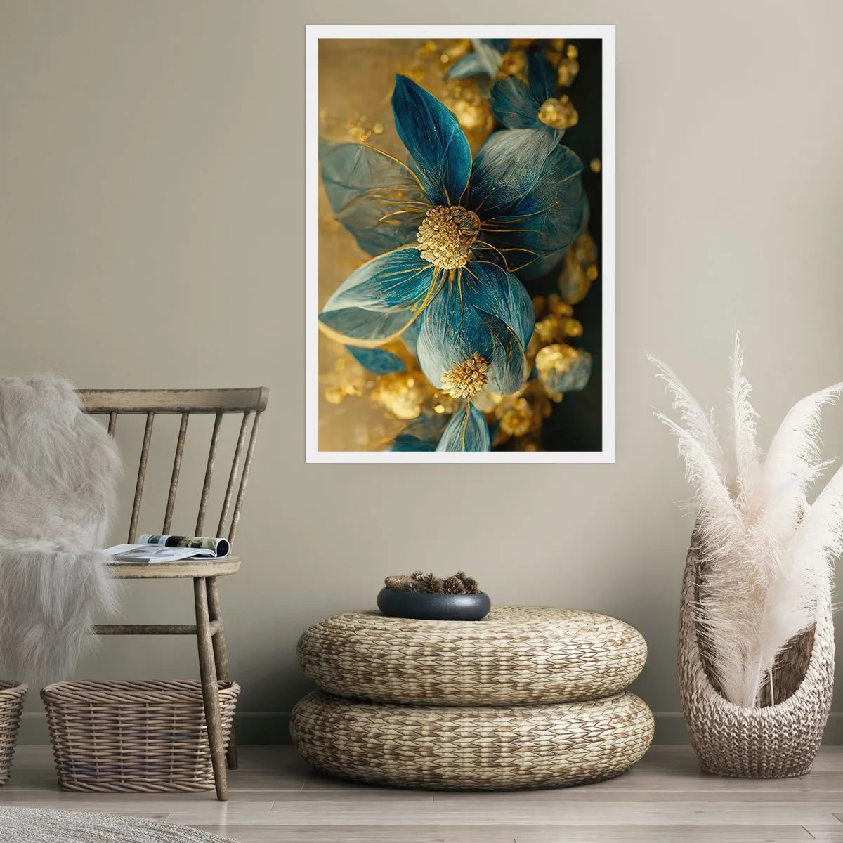Poster - Blossoming in Gold - 61x91 cm