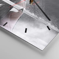 Clock face with lines