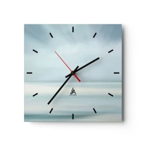 Wall clock - Clock on glass - Calm up to the Horizon - 30x30 cm