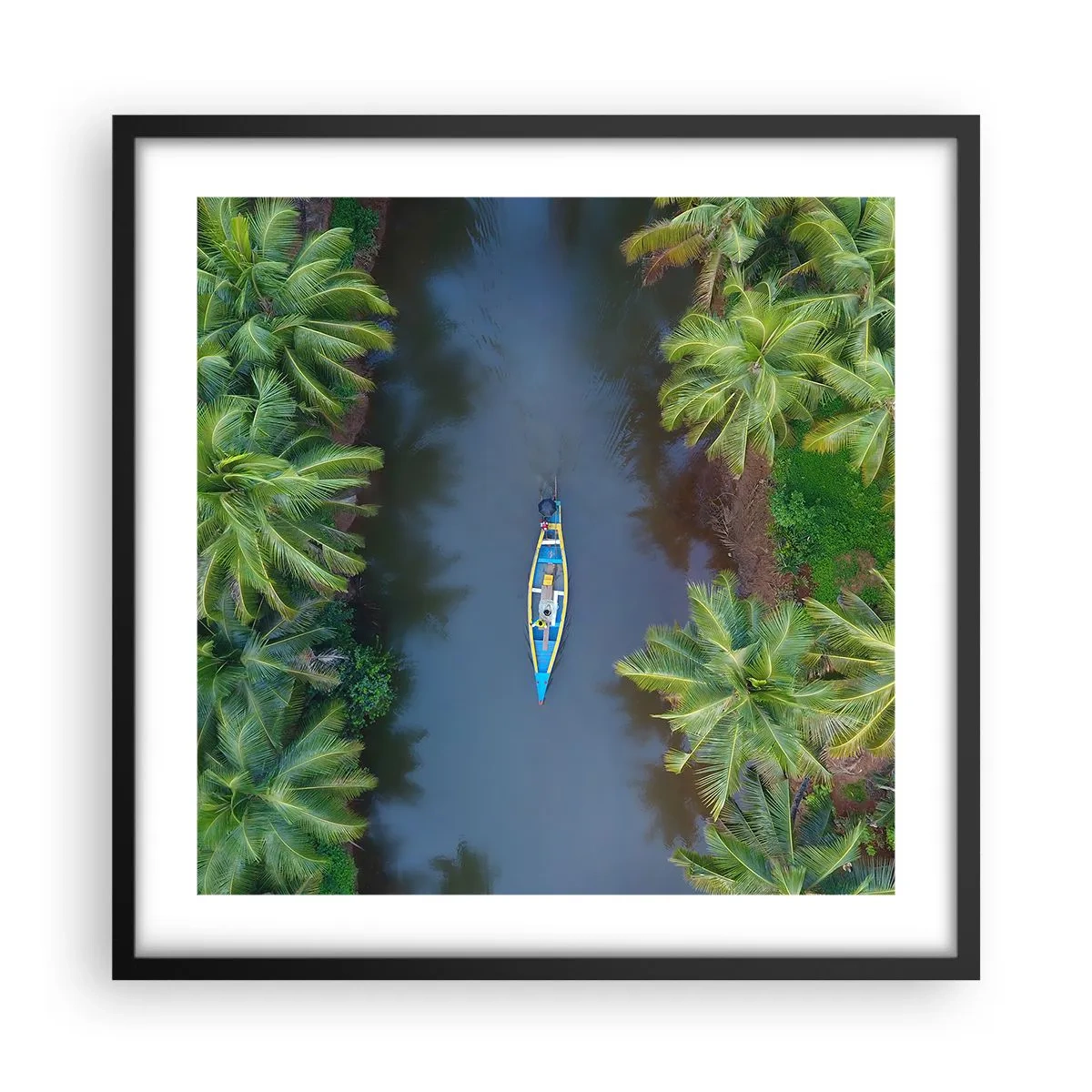 Poster in black frame - On Tropical Trail - 50x50 cm