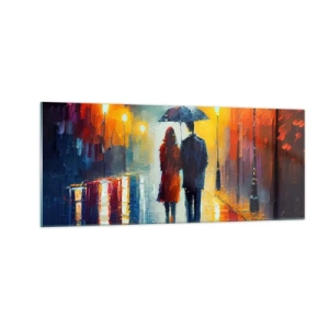 Glass picture - Together - Colourful Night - 100x40 cm