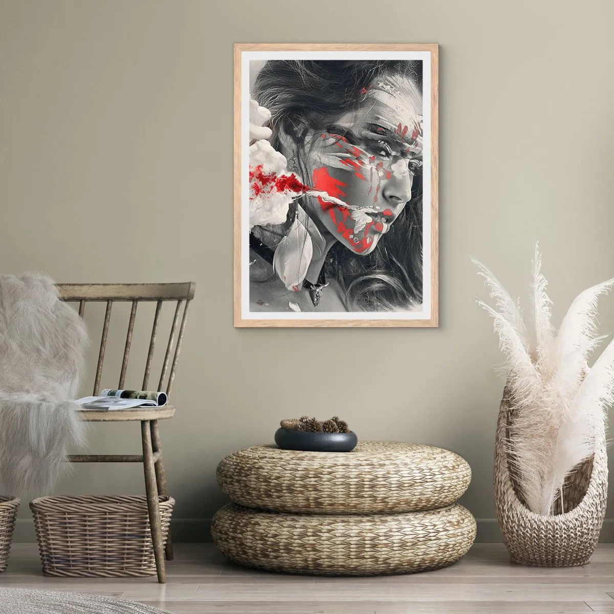 Poster in light oak frame - Smoke of Absurdity - 61x91 cm