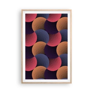 Poster in light oak frame - In a Circular Rhythm - 61x91 cm