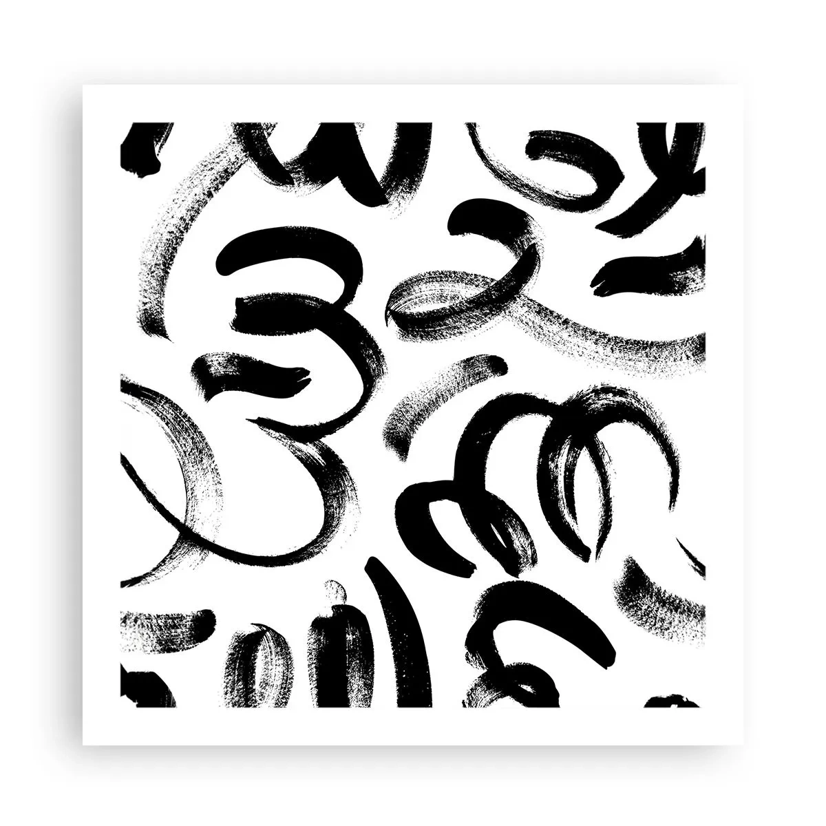 Poster - Black on White - 60x60 cm