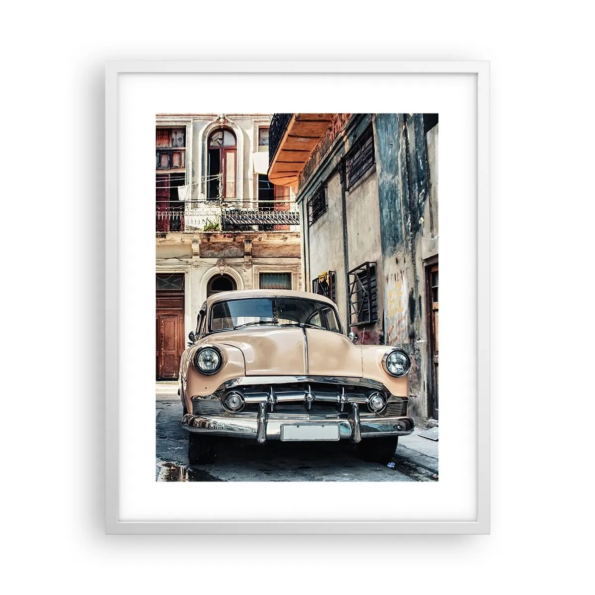 Poster in white frmae - Siesta in Havana - 40x50 cm