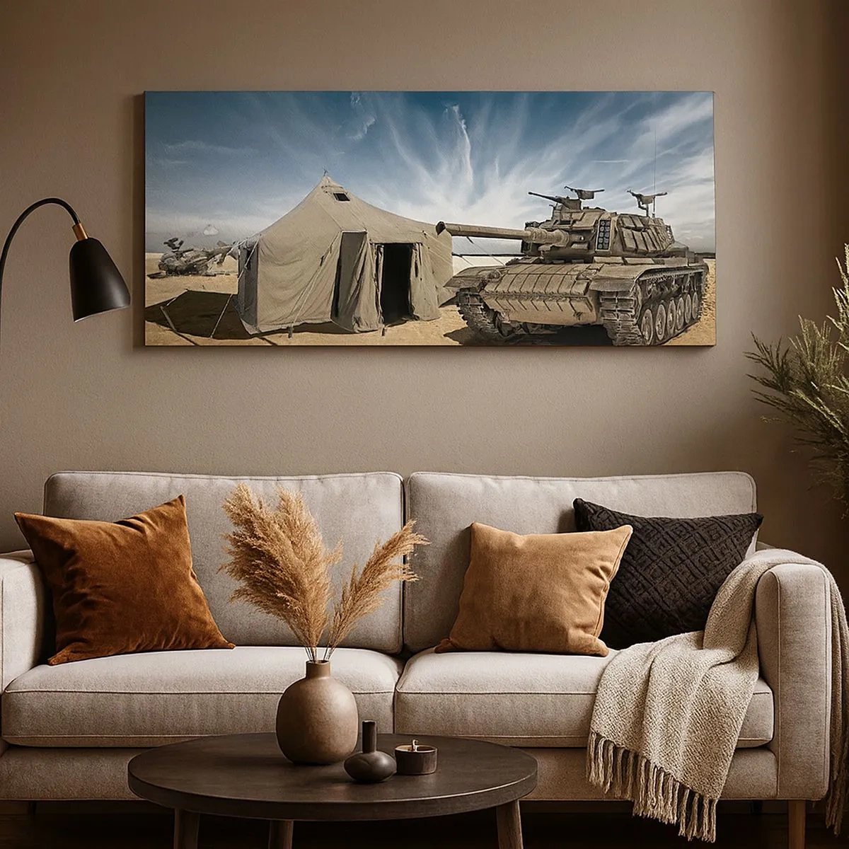 Canvas picture - Military Dream - 100x40 cm