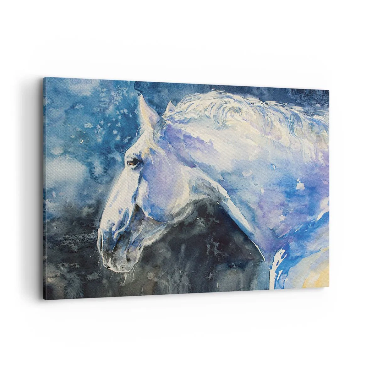 Canvas picture - Portrait in Blue Light - 120x80 cm