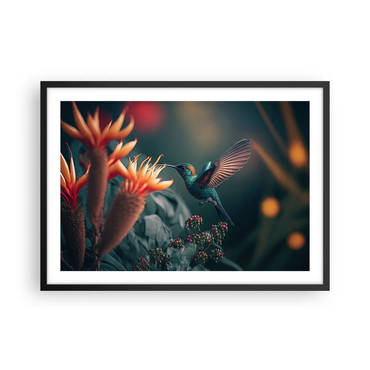 Poster in black frame - Really Colourful Life - 70x50 cm