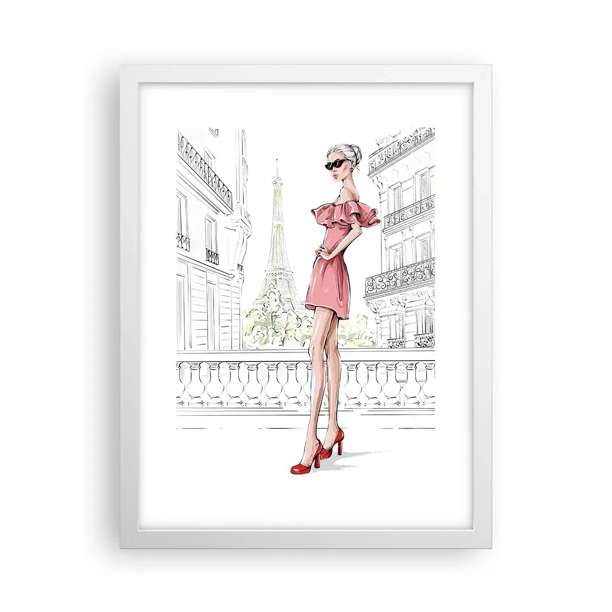 Poster in white frmae - Art of Fashion - 30x40 cm