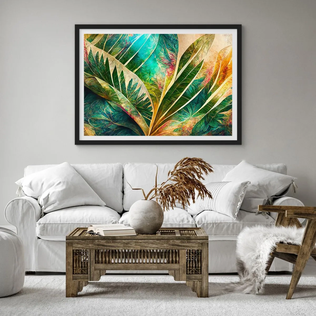 Poster in black frame - Colours of the Tropics - 40x30 cm