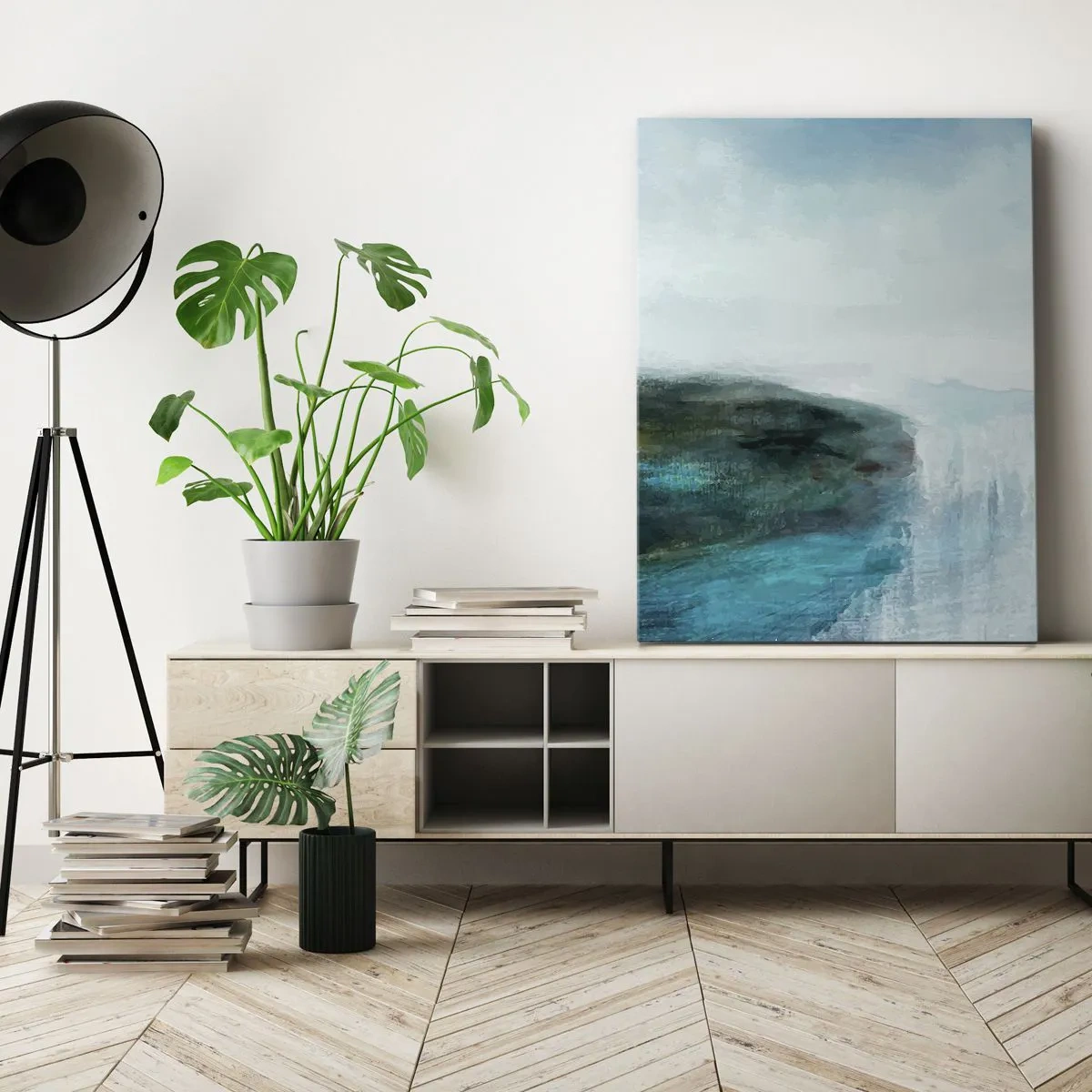 Canvas picture - Marine Abstract - 65x120 cm