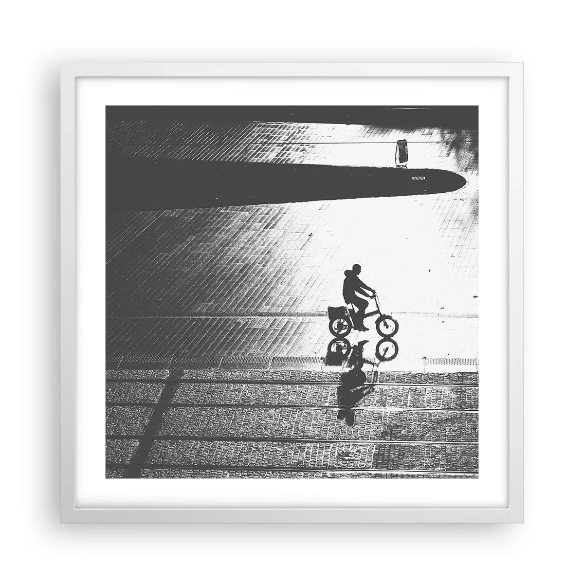 Poster in white frmae - Straight ahead, through the City - 50x50 cm