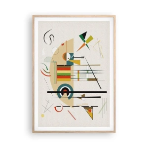 Poster in light oak frame - And the World Laughs - 70x100 cm