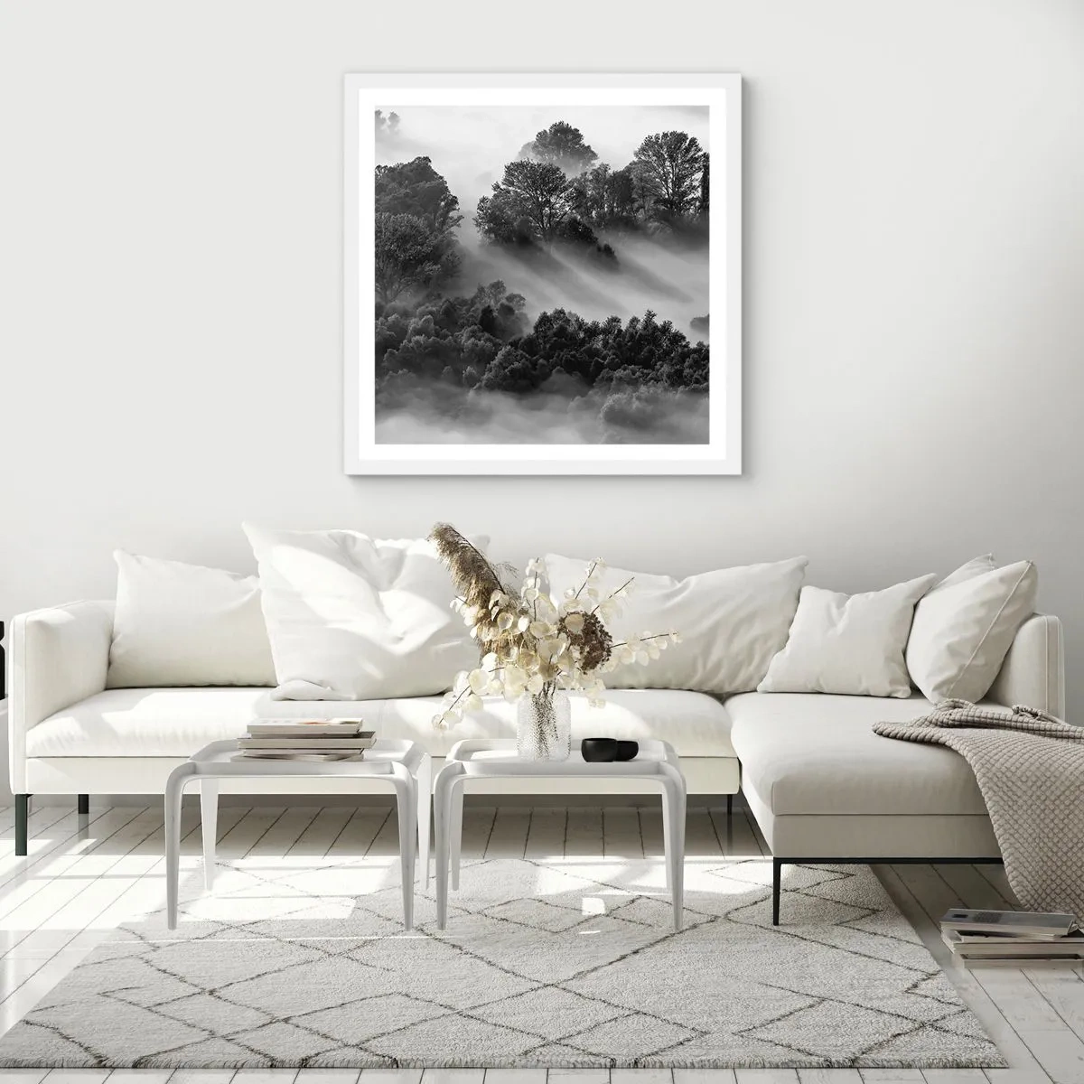 Poster in white frmae - Rising from a Sleep - 40x40 cm