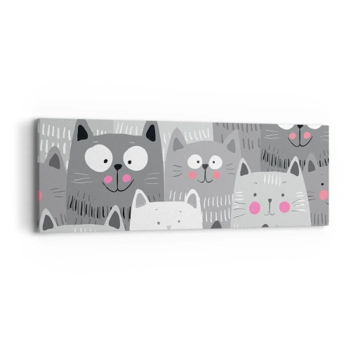 Canvas picture - Cat's World - 90x30 cm